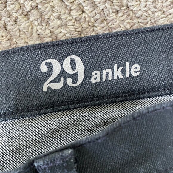 J. Crew Toothpick Ankle Waxed Coated Jeans in Black, 29 - Picture 7 of 9